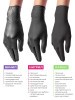 Перчатки XL Benovy нитриловые особо прочные с ромбовидной текстурой удлиненные ЧЁРНЫЕ  (25 пар/уп)